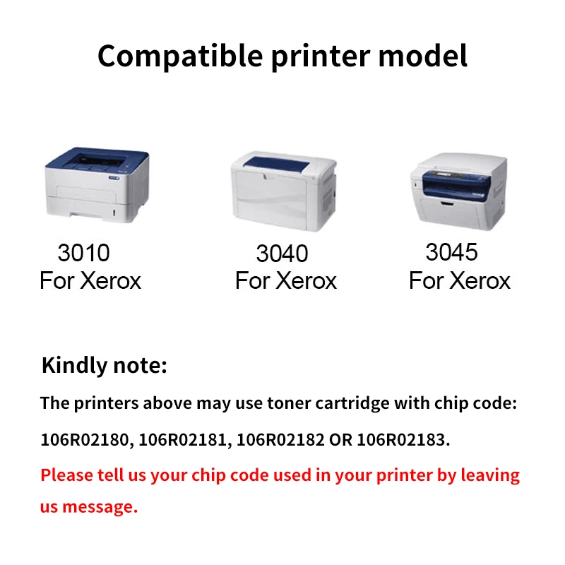 HWDID 3010 3040 совместимый тонер картридж с чипом для принтеров XEROX Phaser WorkCenter 3045 106R02182