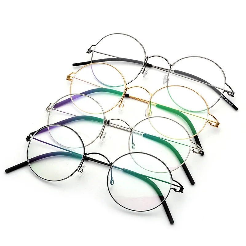 Женские очки по рецепту, ультралегкие,, Круглые, для близорукости, оптические, датские, корейские, оправа для очков, мужские титановые очки