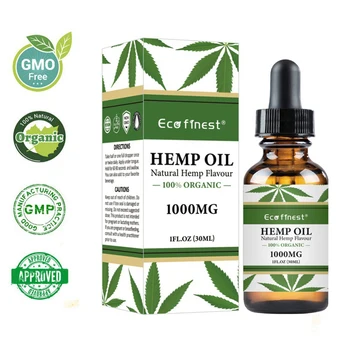 

30ml Natural Hemp Seed Oil Hemp Oil Organic Pure Essential Oil For Relieve Stress Body Skin Care Massage Relax Anti Anxiety