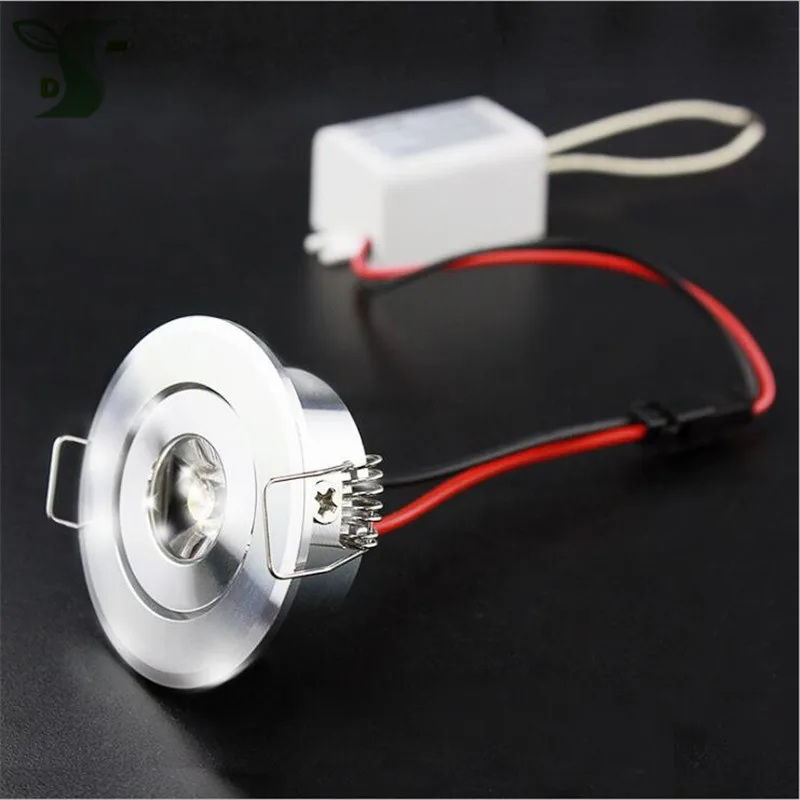 

5pcs/lot 110V 220V LED Mini ceiling LED spot light lamp dimmable 1W 3W mini LED downlight white,black,silver Including drive