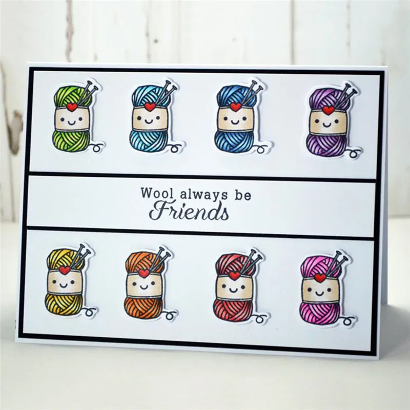 

GJCrafts Rubber Stamps for/in Scrapbooking Wool Knitting Spanish Stamps Clear Card Making Craft Embossing Stencil 2019 New Album