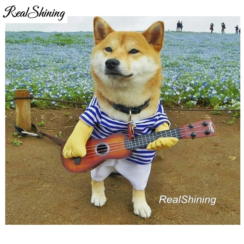 

5D Diamond Embroidery Shiba Inu dog Play Guitar DIY Diamond Painting Natural landscape Cross Stitch Mosaic Stickers FS3456