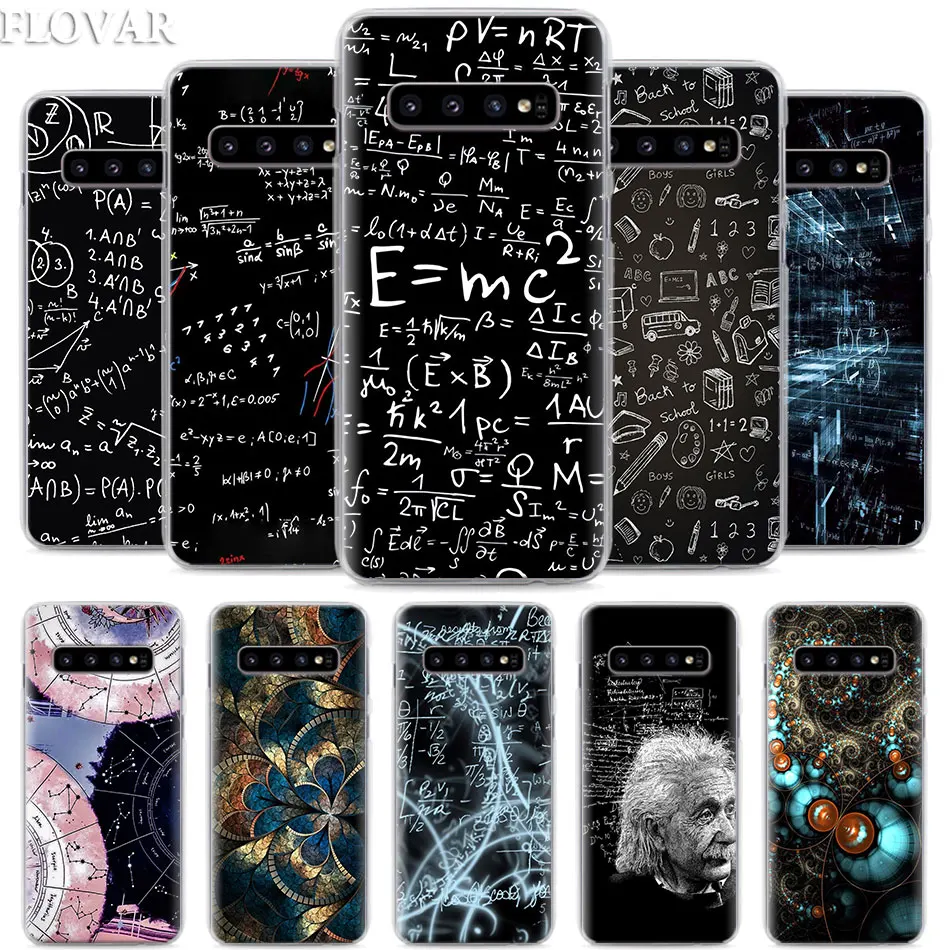 

Math formul Mathematics E=mc2 Phone Case for Samsung Galaxy S10e S10 Plus S7 S8 S9 Plus Note 8 9 M10 M20 M30 Hard Case Coque