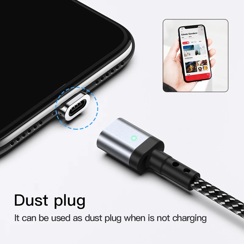 Magnetic Cable For iphone for Lighting Cable Micro USB C Cable mi9 Type C Fast Charging Adapter Micro USB Type-C Magnet Charger