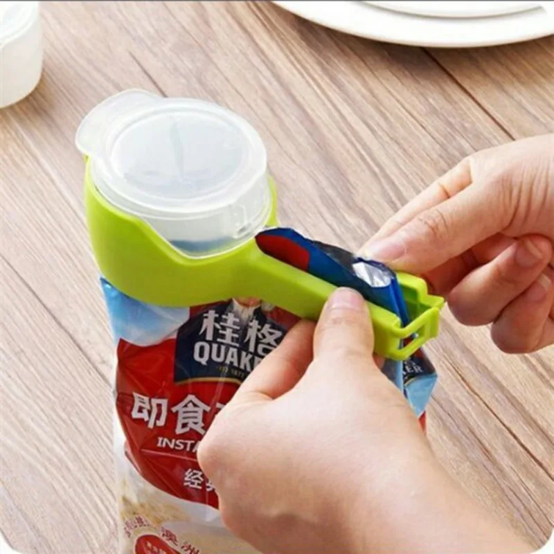 

1 PC Bag Clip Pour Food Sealing Storage Seal Sealer Freezer Fridge Clamp Cover Bag Clips Kitchen Storage Organization Tools 2019