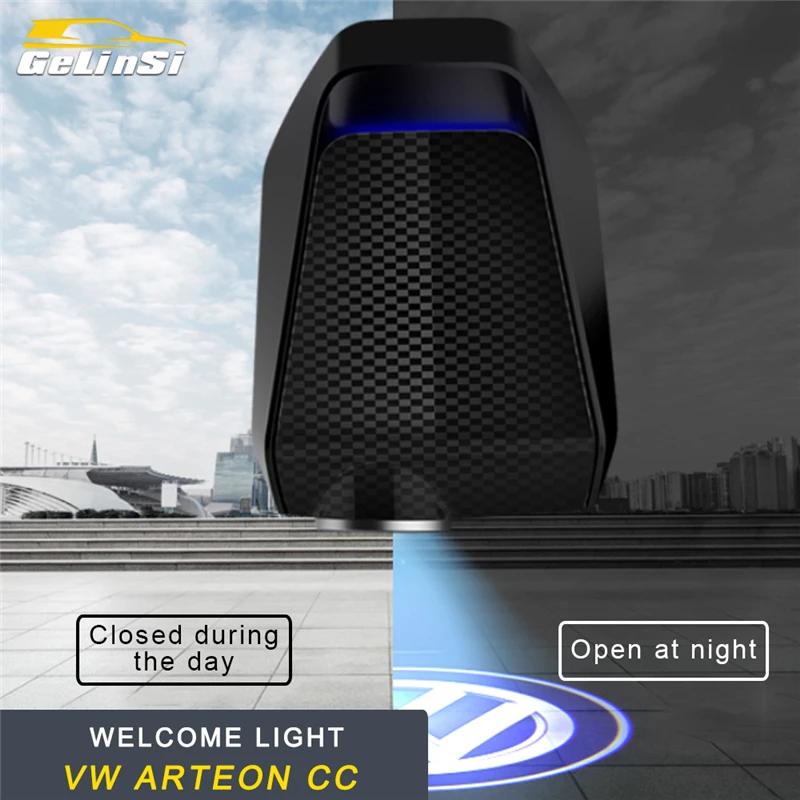 

GELINSI Wireless LED Car Door Opening Warning Welcome Lights Waterproof Strobe Flashing Lamps for VW Arteon CC