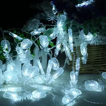 20 светодиодный прозрачный светильник-ананас строка Батарея приведенный в действие праздничный Декор для дома