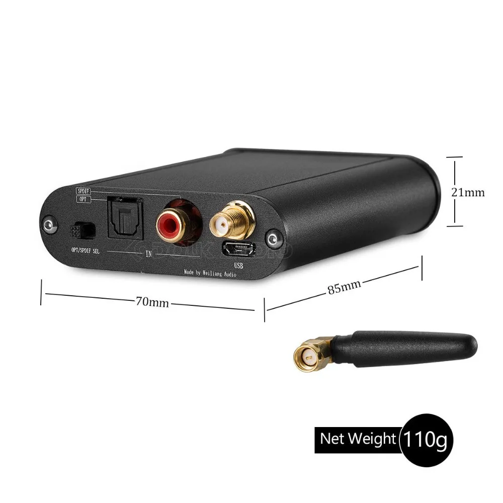 Мини Bluetooth 5 0 HiFi без потерь передатчик CSR8675 беспроводной адаптер OPT/COAX/AUX 24Bit APTX