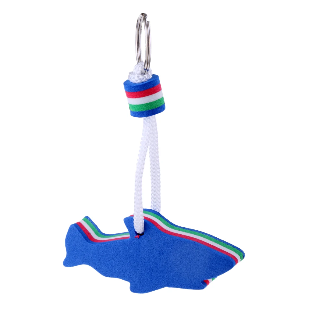 EVA Dolphin Shaped Floating Key Ring Key Chain Water Buoyant Key Holder for Boat Yachting Sailing Water Sports Blue/Orange