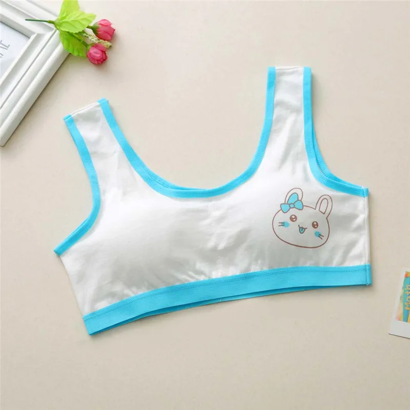 Underwear girl cotton clothes new Lovely Girls Printing Underwear Bra Vest Children Underclothes Sport Undies (4)