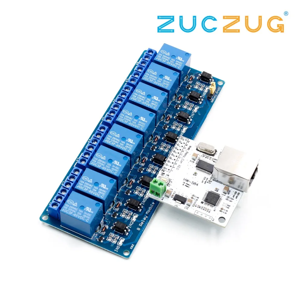 

Ethernet Control Module LAN WAN Network WEB Server Control Module RJ45 Port and 8 Channel Relay Control Module