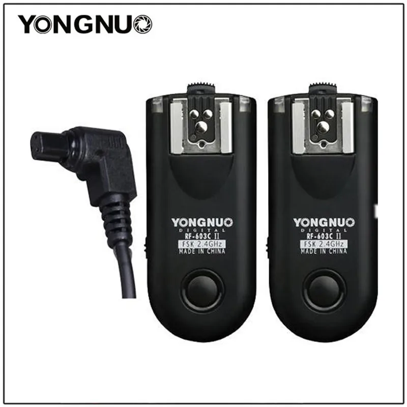 YONGNUO 2 шт. RF-603 II Вспышка триггера трансивер набор, спуск затвора для Canon Nikon Pentax DSLR камеры RF-603 II C1 C3 N1 N3