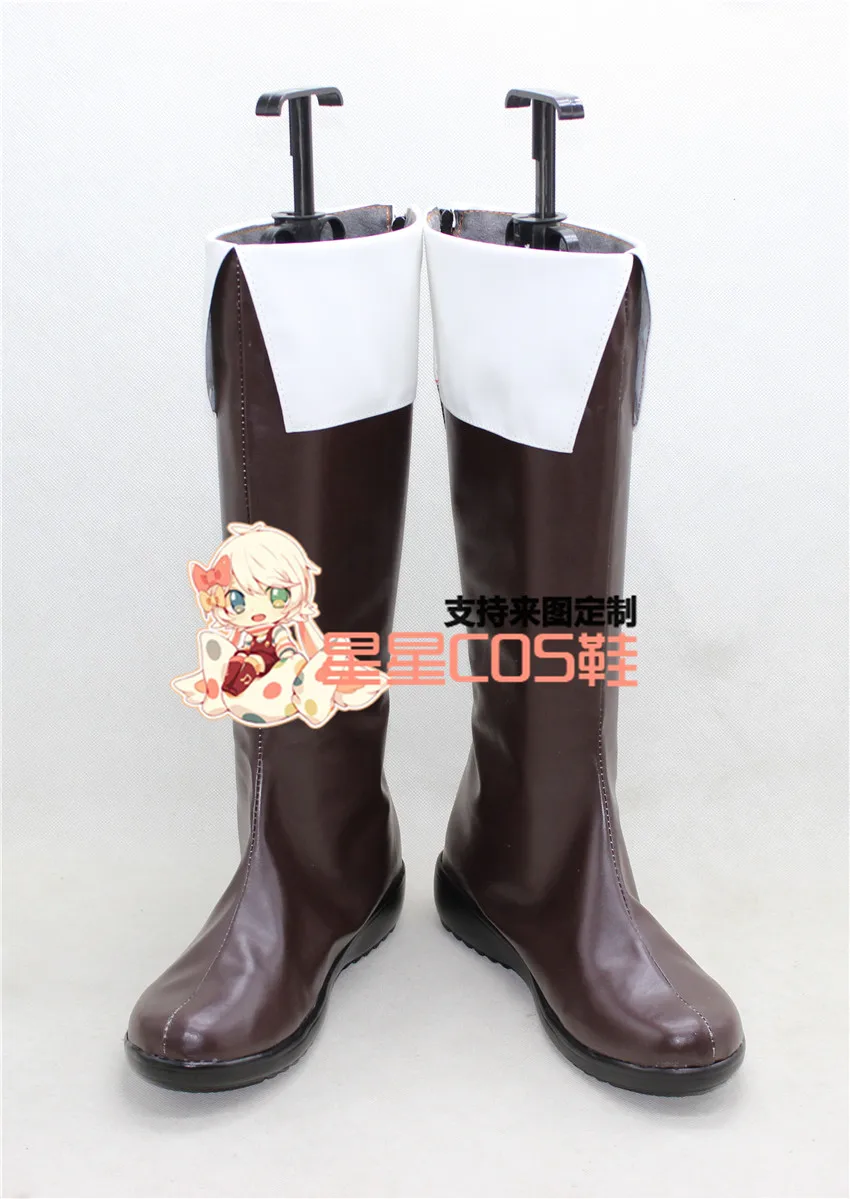 

APH Axis Powers Hetalia South Italy Brown Long Cosplay Shoes Boots X002