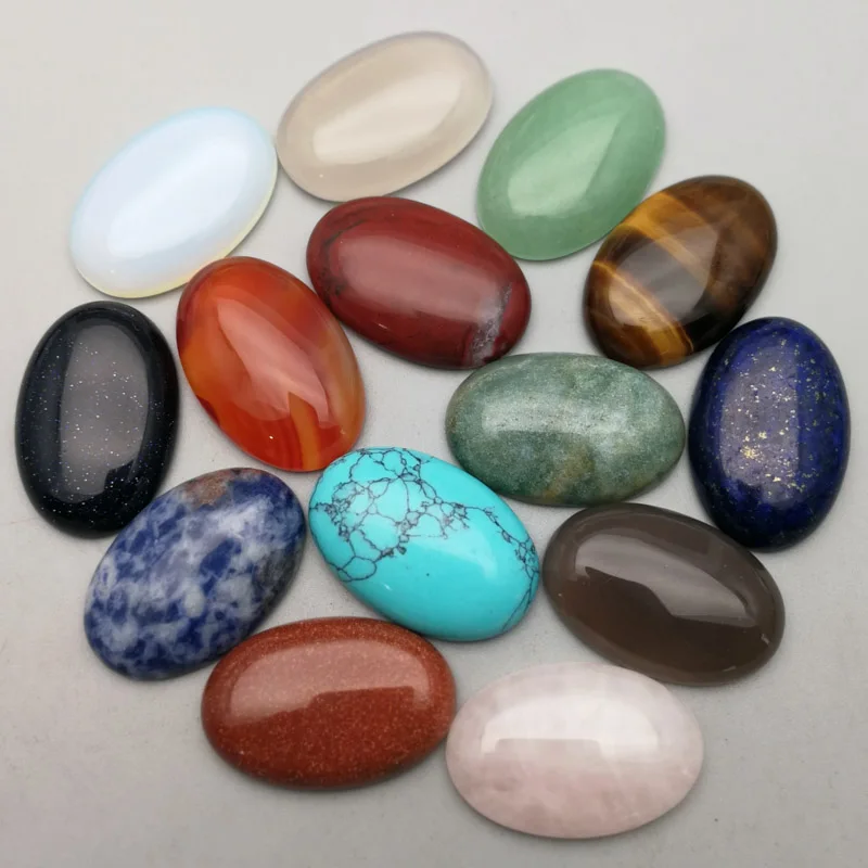 Wholesale 12pcs/lot natural gemstone mixed Oval CAB CABOCHON stone beads 12x16mm 