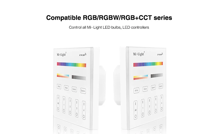 Milight T4 AC220V 4-Зона RGB + CCT сенсорная смарт-панель Пульт дистанционного управления для светодиодных лент светящаяся лента лампы или Бесплатная