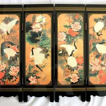 Китайский Boutique Collection Лак изделия Картина Кран складной экран