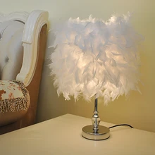 Свадебный подарок на день рождения простое исследование спальня кровать якорь Кристалл перо Настольная лампа приглушить перо Настольная лампа