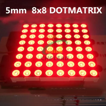 

Factory sale 5mm LED Dot Matrix Display 8x8 Red Common ANODE 60x60mm 2388 16-pin digital tube