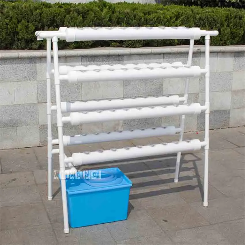 Hydroponics System Double-sided Ladder Type Soilless Vegetable Cultivation Equipment Balcony Pipeline Hydroponic Planting Rack