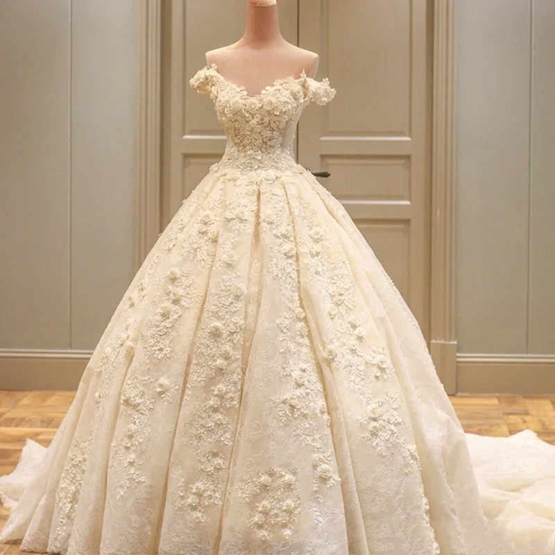 

2018 New Arrival Flowers Wedding Dress Luxury