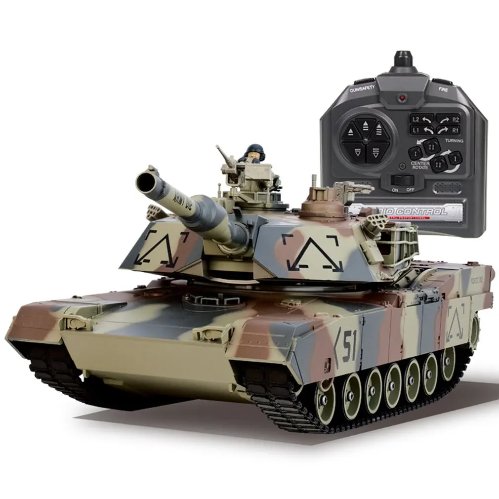 

1/26 Scale Shooting BB Bullets Tank Set RC Military Car Remote Control Model Boy Toy Gift Vehicle with 360'Rotate Life Indicator