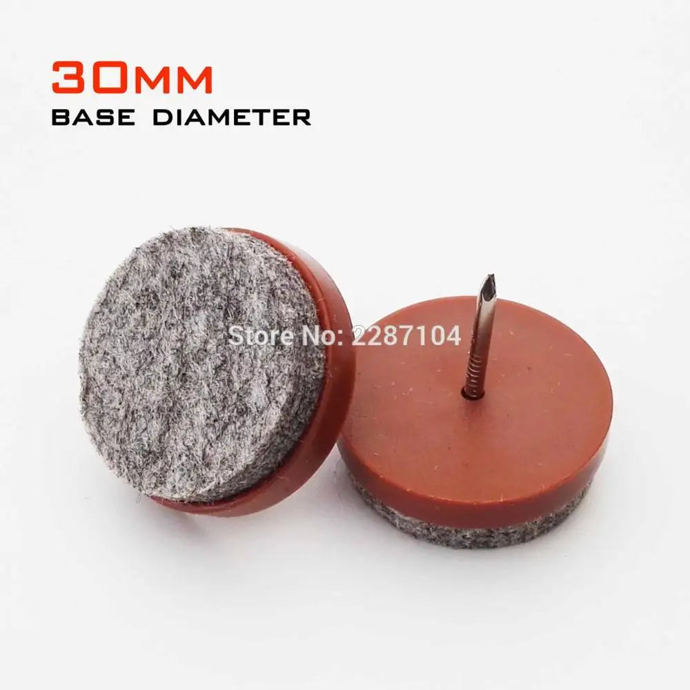 

20pcs Lager Heavy Duty Furniture Sofa Chair Table Cabinet Feet Leg Floor Protector Anti Slip Glide Skid No-noise Nail-on 30mm