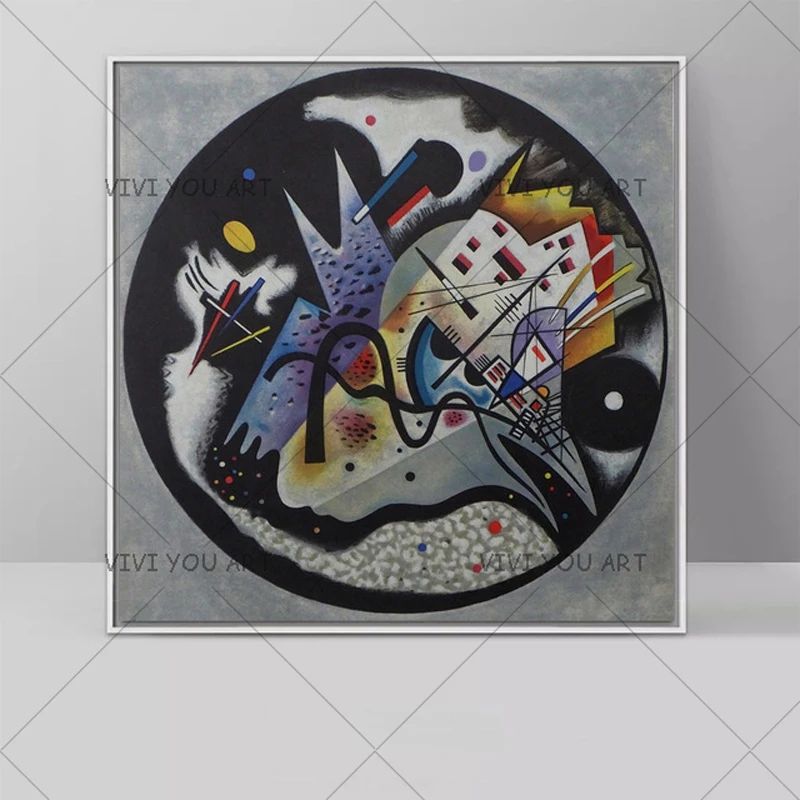 

100% Hand-painted Wassily Kandinsky Oil Painting Handmade Geometry Picture Wall Pictures Art For Living Room Home Decor No Frame