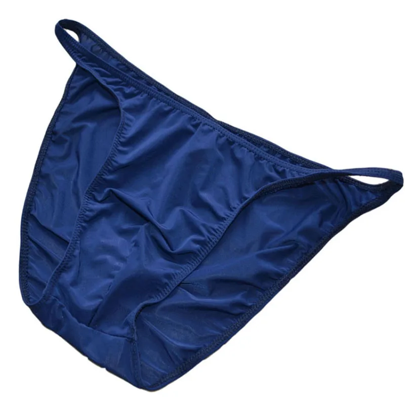 Glace soie Sexy sous vêtements homme slips taille basse hommes culottes