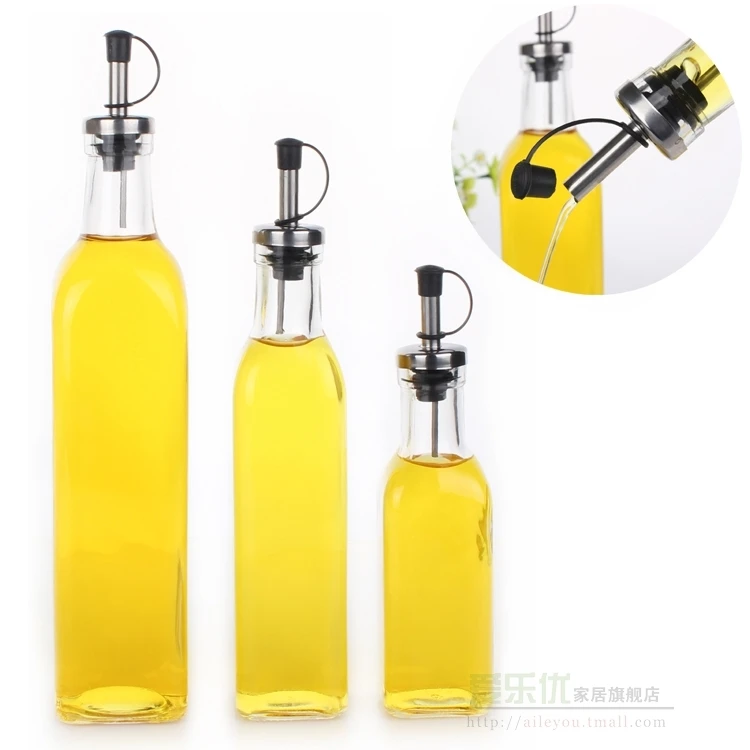 Kitchen supplies glass oil and vinegar bottle oiler pot of vinegar