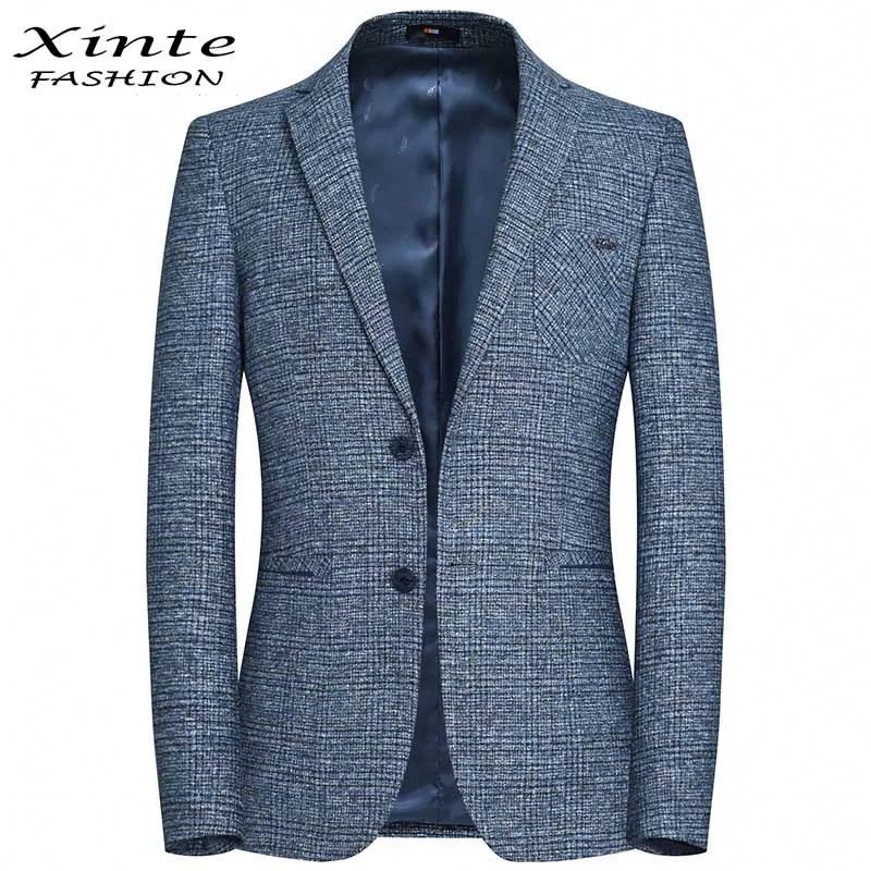 Top Quality 2018 New Men Casual Business Blazer Jacket Slim Outwear