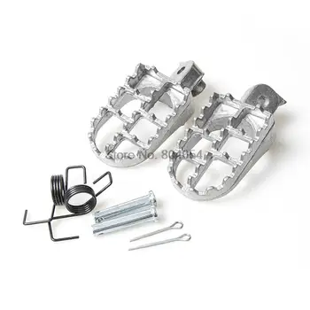 

H2CNC 50x80MM Foot Pegs Rests Footpegs Bracket Springs Bolts Pins Kit For Honda CRF50 CRF70 CRF80 CRF100F XR50R XR 50R Billet