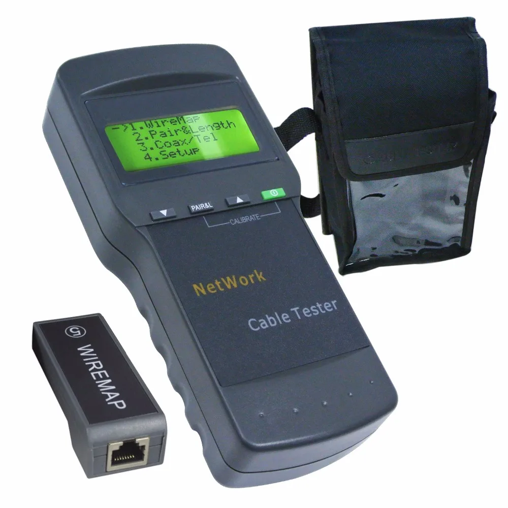 

Twisted Wire Meter Test Cat5 RJ45 STP UTP LAN Phone Coaxial Network Cable Tester Far-end Recognizer Checking Error Multifunction
