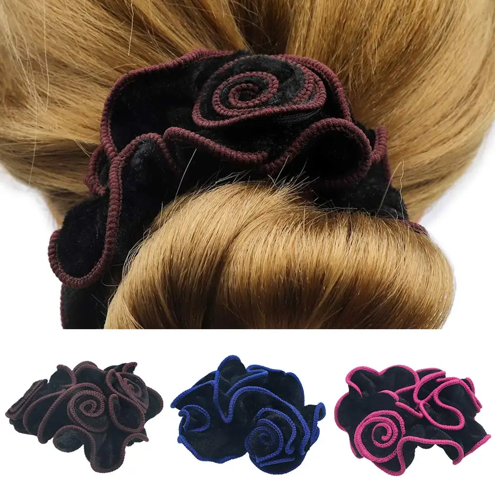 

1PC Women Elegant Velvet Solid Elastic Hair Bands Ponytail Holder Scrunchies Tie Hair Rubber Band Headband Lady Hair Accessories