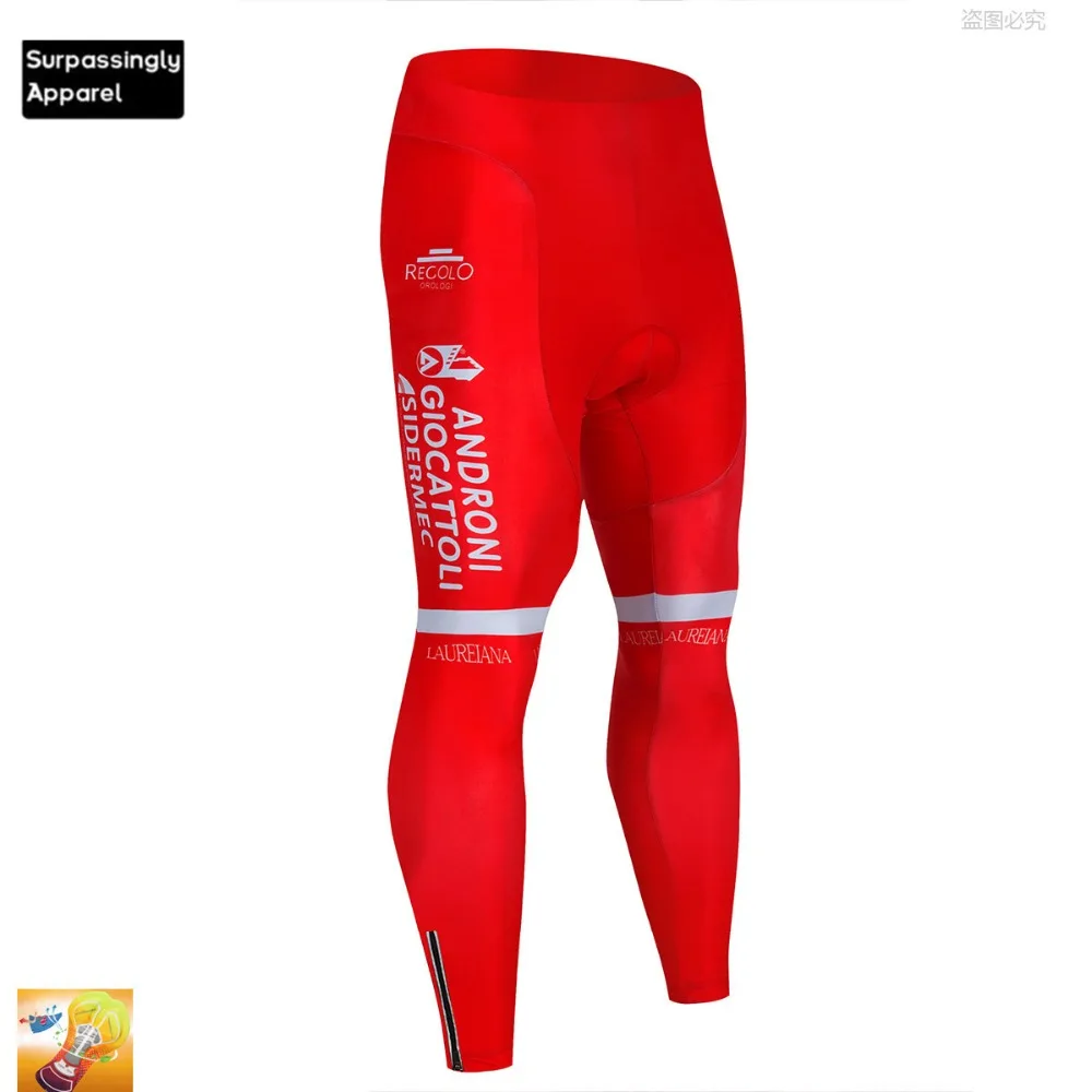 

UCI Team Bicycle Cycling BIB Shorts Red ANDRO Quick Dry 16D Gel Pad Outdoor Sports Riding Lycra Fabric Jersey Cycling Pants