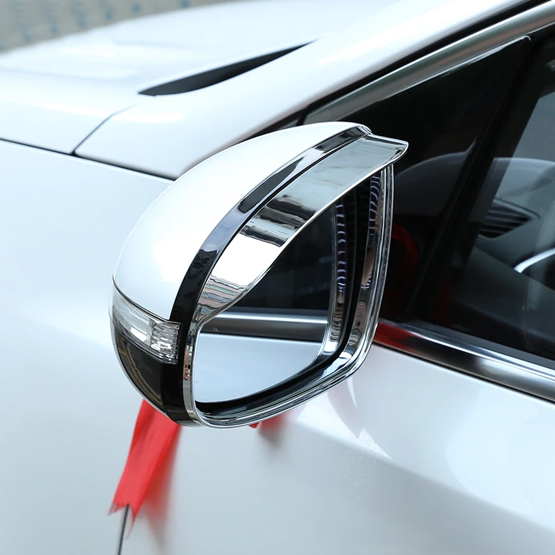 

For Kia Sportage QL 2017 2018 Chrome Side Rear View Mirror Rain Snow Guard Visor Vent Shade Cover Trim Garnish Bezel Car Styling