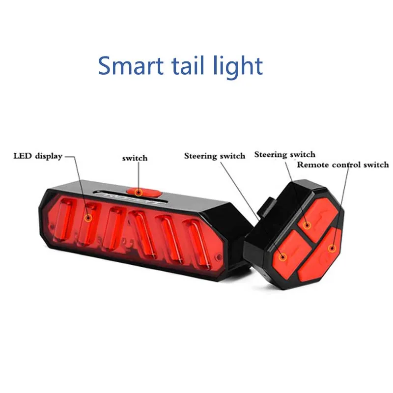 PROMEND велосипедный беспроводной умный дистанционный поворотный задний светильник задняя фара велосипеда и велосипеда головной светильник передний свет MTB Аксессуары для велосипеда - Цвет: smart tail light
