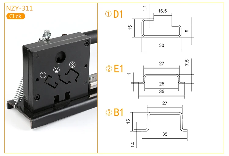 Vsele mulatifunction din rail резак с перфорации резки 3 вида высоты каблука; din rail s NZY-311