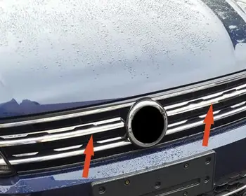 

For VW Volkswagon Tiguan 2017 2018 Car Front Center Grille Grill Cover Trim Sticker Car Styling Stainless Steel