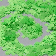 3 мм неоновые зеленые звезды блеск для дизайна ногтей и лака для ногтей