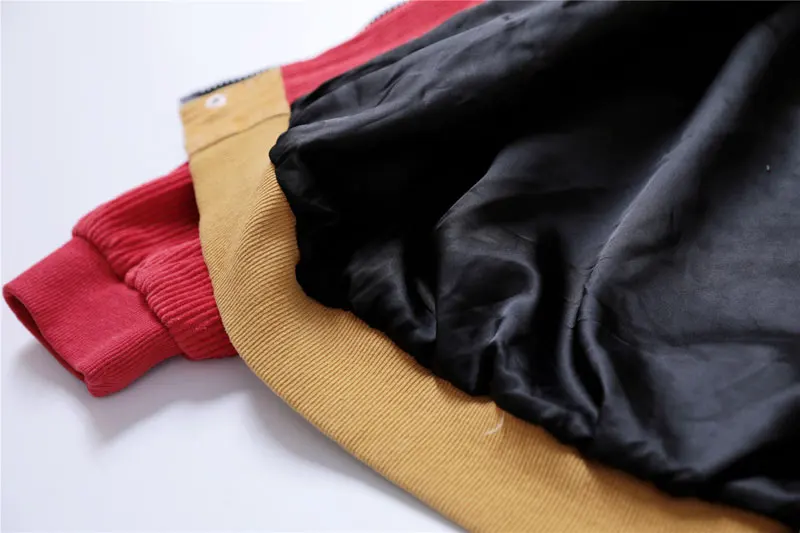 Color Block Patchwork Corduroy Hooded Jackets 11
