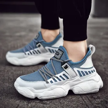 

QZHSMY Woven Men Casual Shoes Comfortable Male Shoes Men Flats Outdoor Sneakers Mesh Breathable Walking Footwear Sport Trainers