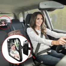 Черный круг детские зеркало в салон Младенцы зеркало автомобиля Зеркало для обзора заднего сиденья Творческий Регулируемый ребенок перед на заднем сиденье авто