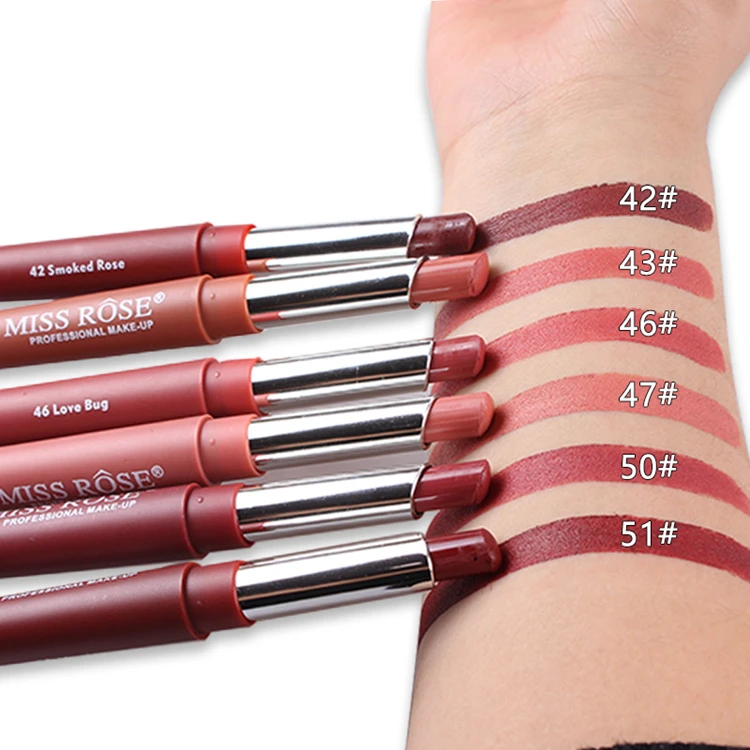 14 Color Double-end Lip Makeup Lipstick Pencil Waterproof Long Lasting Tint Sexy Red Lip Stick Beauty Matte Liner Pen Lipstick (11)