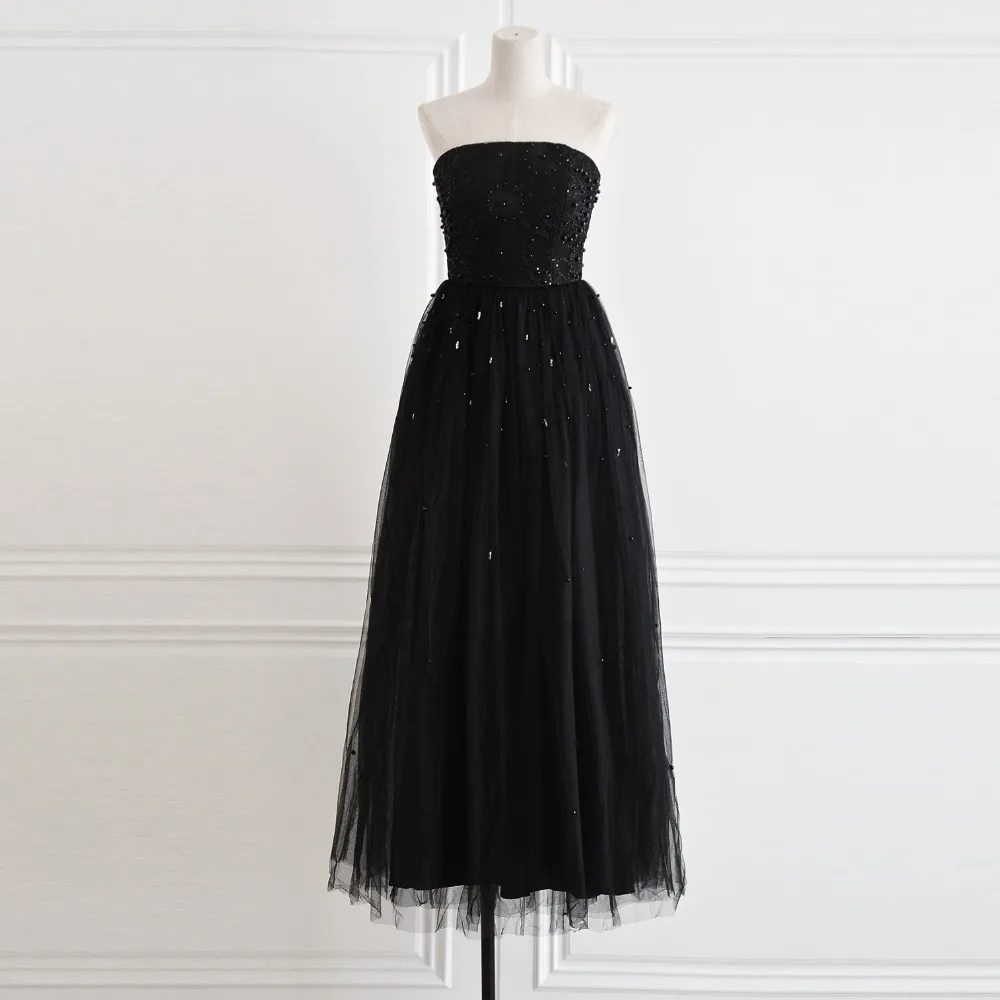 

2017 Spring High Quality Elegant Newest Fashion Solid Shiny Sequins Nail Beading Long High-grade Strapless Formal Long Dress