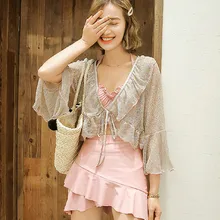 Купальный костюм для женщин, полный купальник, танкини, женский купальник для девочек, новинка, красная Корейская супер фея, раздельная юбка, пуш-ап