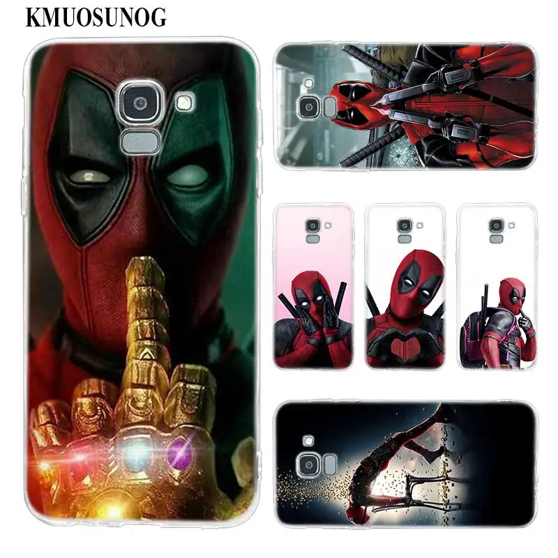 

Transparent Soft Silicone Phone Case Cute Deadpool For Samsung Galaxy j8 j7 j6 j5 j4 j3 Plus 2018 2017 Prime