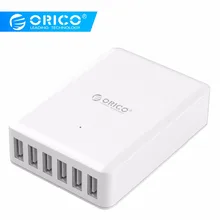 ORICO универсальное USB зарядное устройство 6 портов умное зарядное устройство 5V2. 4A Макс выход 50 Вт/10 А настольное зарядное устройство для мобильного телефона для iPhone Nexus Xiaomi