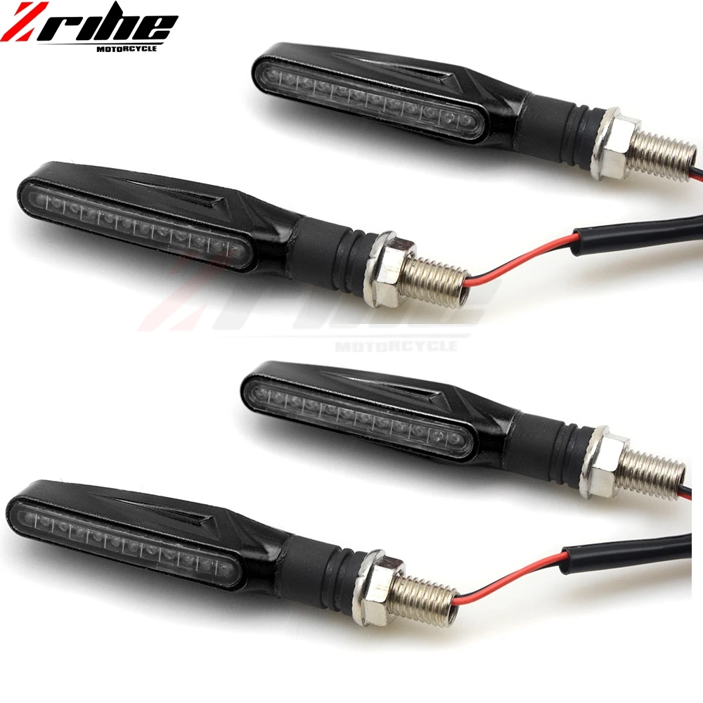 4 xUniversal Moto l'eau flexible 12 DEL Turn Signal Indicator Light 4 xUniversal Moto l'eau flexible 12 DEL Turn Signal Indicator Light