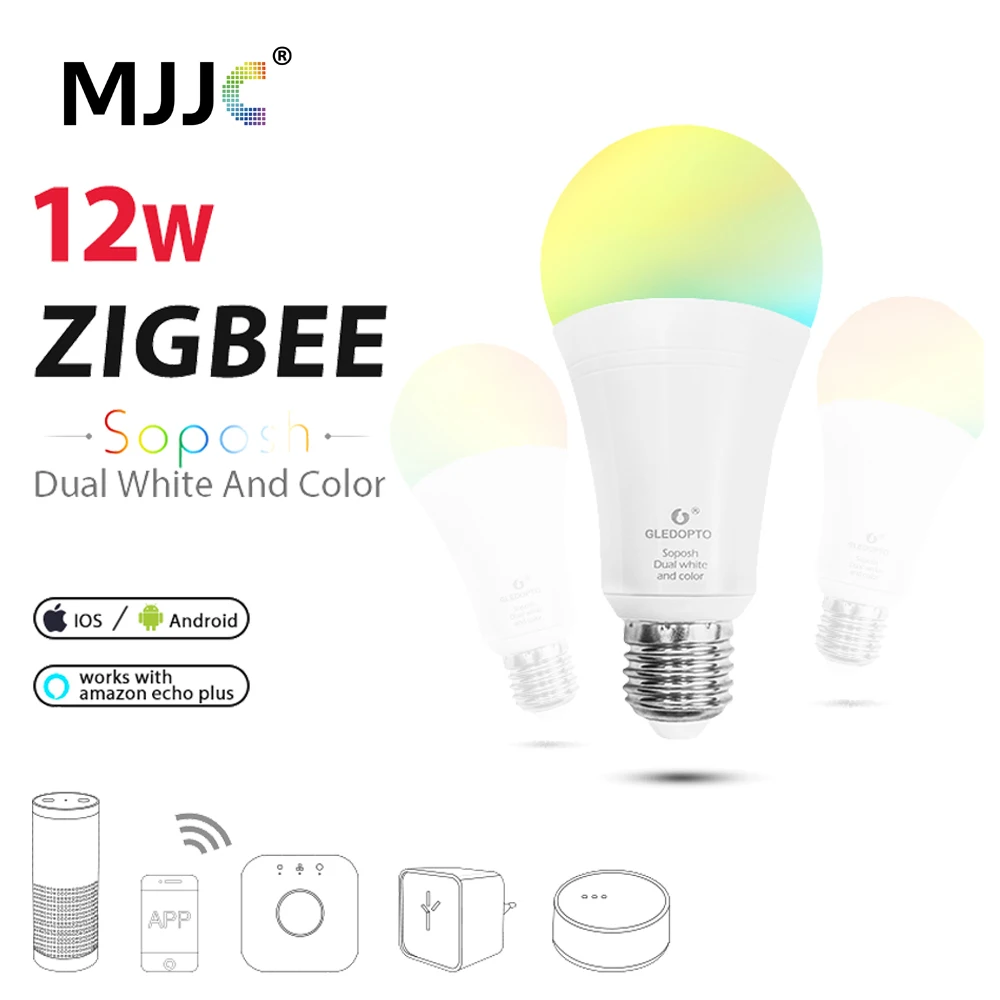 ZIGBEE LED Bulb RGBCCT E27 E26 12W Dimmable ZLL Smart Light Link AC