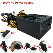 T. F. skywindintl 1500 Вт коммутации Питание 1500 Вт добыча Питание 1500 Вт ATX PC БП с 24PIN Поддержка 6 GPU горные машины